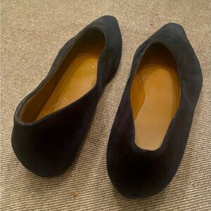 Black Suede Ballet Flats